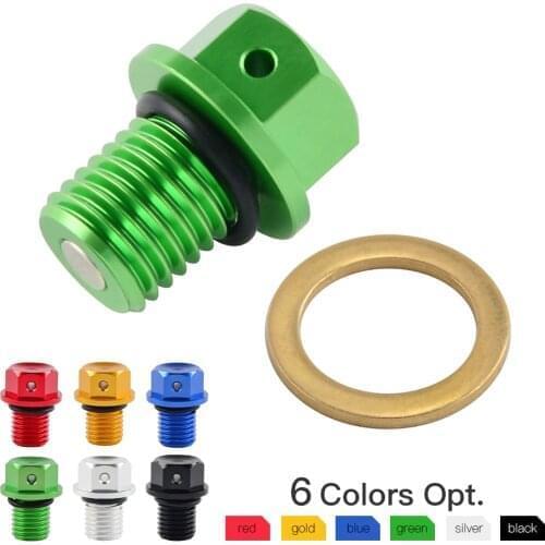NICECNC M12 CNC Oil Drain Plug Bolt For Kawasaki Ninja 250R 300 400R 600R ZX6R ZX7R ZX9R ZX10R ZX12R ZX14R Versys 650 1000