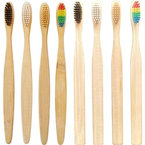 New 1PC Natural Pure Bamboo Toothbrush Portable Soft Hair Tooth Brush Eco Friendly Brushes Oral Cleaning Care Tools