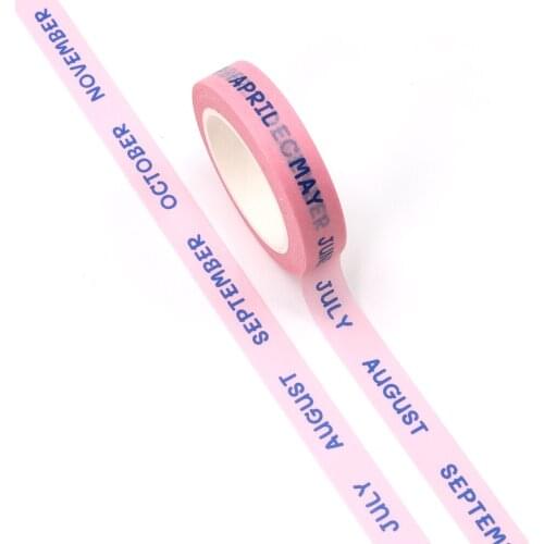 NEW 10pcs/Lot Decorative Months Washi Tapes Japanese Paper for DIY Bullet Journal Adhesive Masking Tape Cute Stationery