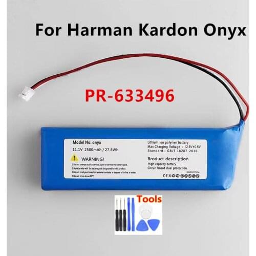 Original PR-633496 2500mAh Onyx Speaker Replacement Battery For Harman Kardon Onyx Li-polymer Batteries + Tools