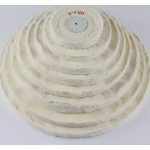 1PCS White Yellow Cotton Lint Cloth Buffing Wheel Gold Silver Jewelry Mirror Polishing Wheel 50 Ply Covers 3/4/5/6/7/8/9/10inch