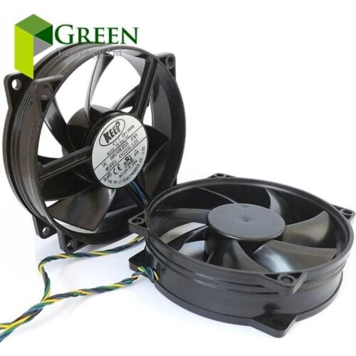 The original Keep DC12V 0.2A 9025 9225 90MM 9cm Circular fan 72mm Helo pitch for 775 CPU Cooling fan with PWM 4pin
