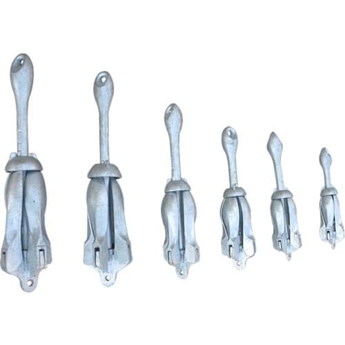 Professional Carbon Steel Folding Anchor For Inflatable Boat Rubber Boats 8KG Antirust Boat Anchor For Kayaking Fishing Boats