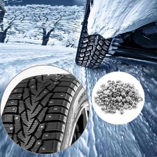8x10mm Cleats 100pcs Winter Wheel Lugs Car Tires Studs Screw Snow Spikes Wheel Tyre Snow Chains Studs For Shoes ATV Car Motorcyc