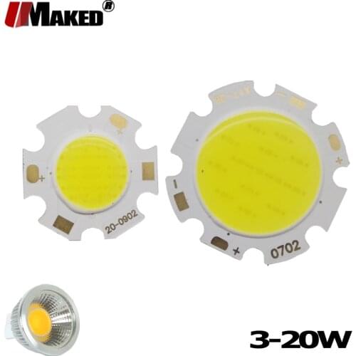 High Power LED Chip COB Light Beads 3W 5W 7W 9W 15W 20W Lights Ball Integrated SMD diode for LED Bulb spotlight Ceiling Lamp DIY