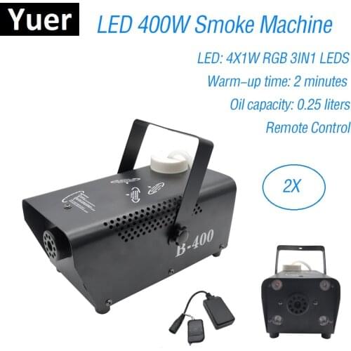 LED RGB Wireless Remote Control 400W Fog Smoke Machine DMX Hazer Machine Stage Light Effect Dj Equipment Party Light LED Fogger