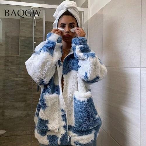 Teddy Autumn Winter Women Coats and Jackets Long Sleeve Zip Women Faux Fur Pockets Warm Casual Plush Overcoat Jacket Outerwear