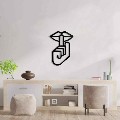 Silence Metal Wall Decor Metal Wall Art Decor 3D Metal Wall Decor for Home Office Bedroom Living Room Outdoor Decoration19X25inc