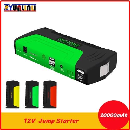 YUNLINLI 16800mAh 12V Car Jump Starter Power Bank Dual USB Interface Car Emergency Starting Power Portable Car Battery Charger