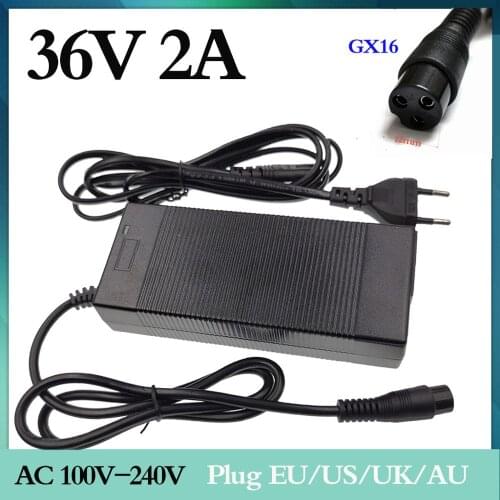36V 2A high pressure lead-acid battery charger Ebike electric scooter charger for electric bicycle vehicles