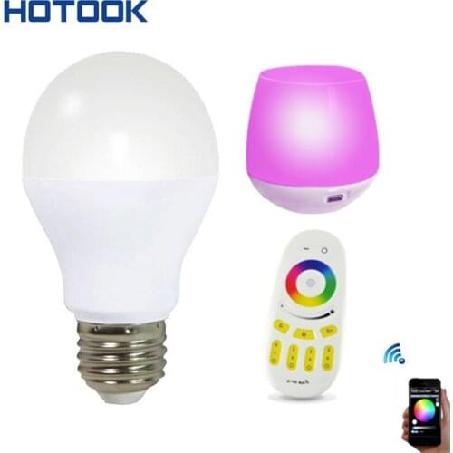 20 Bulbs + 1 Touch Screen Remote + 1 Wifi Controller AC85-265V Lamps 6W 2.4G Group Division LED RGB+CCT Lighting 2-4 ZONE