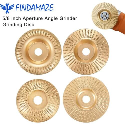 4types of Tungsten Carbide Grinding Wheel 5/8 Inch Aperture Angle Grinder Wood Carving Disc Grinder Forming Disc for Woodworking