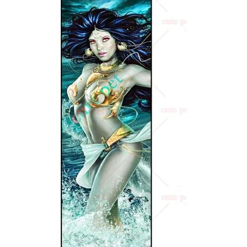 5d Embroidery mosaic Diy diamond painting Fantasy sexy mermaid full Square round drill cross stitch Diamond Art Home decor large