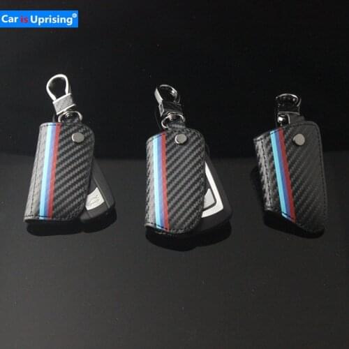 Car Styling Auto Carbon Fiber Key Cover Shell Case For Bmw New 1 3 5 7 Series F10 F20 F30 E46 E60 E90 Smart Buttons Accessories