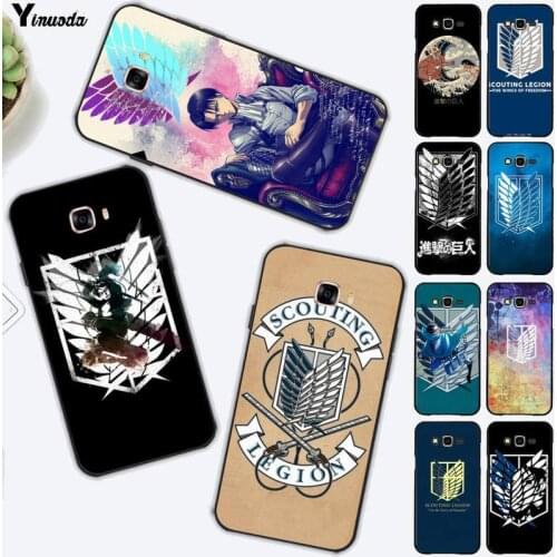 Yinuoda Anime Japanese attack on Titan Phone Case for Samsung J6 J7 J2 J5 prime J4 J7 J8 2016 2017 2018 DUO core neo