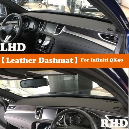 Leather Dashmat Accessories Car-Styling Dashboard Covers Pad Dash Mat Sunshade For Infiniti qx50 2018 2019 2020