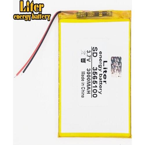 3.7V lithium polymer battery 3565100 seven inches tablet battery 3000mah cool can instead of 3.5*65*100