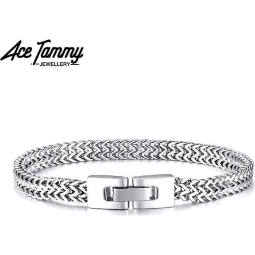 Best Fit High Quality Mens Stainless Steel Double Franco Chain Bracelet High Polished
