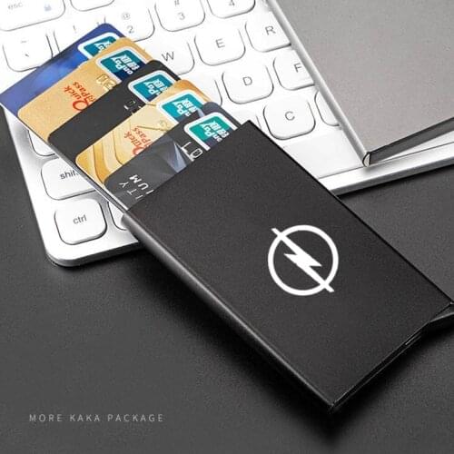 Metal Business Card Holder Creative Holder Credit Business Card Case Wallet Bag for opel insignia astra j h corsa accessories