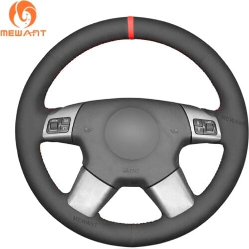 MEWANT Black Synthetic Suede Hand Sew Car Steering Wheel Cover for Opel Vectra C Vauxhall Holden 2002-2005 Signum 2003 2004 2005