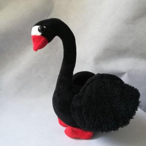 About 28cm cute black swan plush toy soft doll baby toy birthday gift d2580