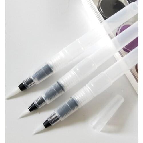 3pcs/lot Refillable Coloured Drawing Pen Painting Brush for Painter Students Calligraph Drawing Pen with Water Tank Penholder