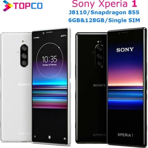 Sony Xperia 1 J8110 Xperia XZ4 Android Mobile phone 4G LTE 6.5" Octa core 6GB&128GB Triple 12MP Snapdragon 855 NFC Cellphone