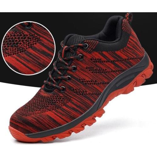 Male Work Shoes Steel Toe Men Boots Anti-smashing Safety Boots Non-slip Working Sneakers Safety Shoes Men Shoes Dropshipping