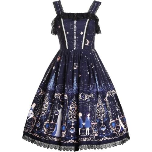Astrology College ~ Sweet Printed Midi Party Dress Lolita Dress