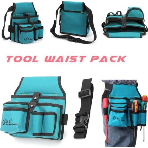 Multi-pockets Tool Bag Waist Pockets Electrician Tool Bag Oganizer Carrying Pouch Tools Bag Belt Waist Pocket Case 20x 12x 12 cm