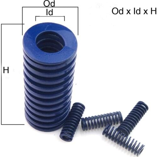Od 18mm Id 9mm Light Duty Blue Spiral Stamping Compression Die Spring