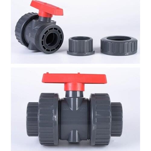 1Pc 20-63mm High Quality PVC Pipe Union Valve Connector Water Pipe Fittings Ball Valve Agriculture Garden Irrigation Adapter