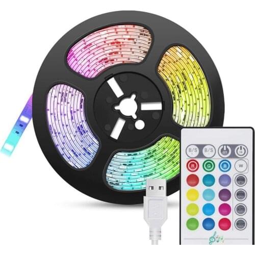 LED Strip Light Music Sync Color Changing LED Light Strip With Remote Waterproof USB LED Strip TV Backlights For Home Decoration