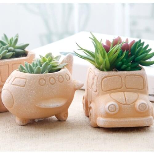 Taobao hot models retro car series terracotta pots succulents exquisite multi-style flower pots wholesale