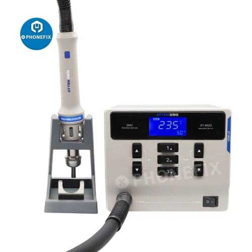ATTEN ST-862D Lead-free Hot Air Gun Soldering Station Intelligent Digital Display 220V/110V Rework Station for PCB Chip Repair