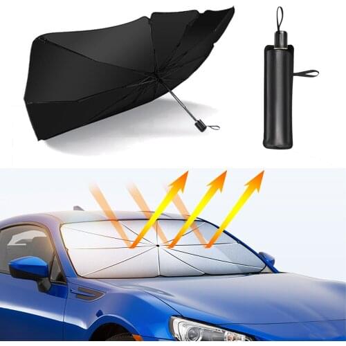 1X Foldable Car Parasol Sun Shade Auto Front Window Sunshade Covers Car Sun Visor UV Protection Interior Windshield Accessories