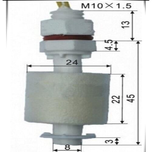 100PCS PP float Tank Pool Liquid Water Level Sensor Vertical Float