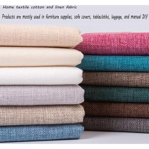 150cmx50cm Home Textiles Sofa Fabric Solid Color Coarse Cotton Linen Sofa Cover Tablecloth Pillow Pillow DIY Sewing Fabric