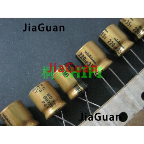 20pcs NEW NICHICON FW 220UF 35V 10X12.5MM audio 220uf/35v Electrolytic Capacitor 35V220uF filter amplifier 35v 220uf