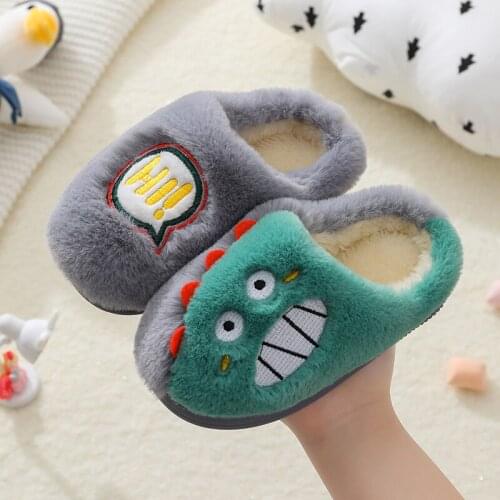 2021 Ins Winter Fashion New Baby Home Slippers Littlt Girls Home Shoes Boys Indoor Slippers Baby House Warm Shoes Cartoon