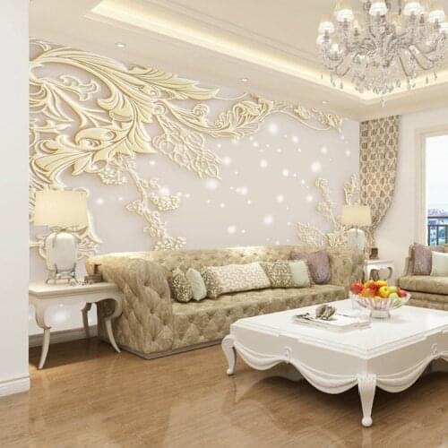 3d Stereo Luxurious Embossed Wallpaper Large Wall Painting Living Room Bedroom Video Background Wallpaper TV Wallpaper