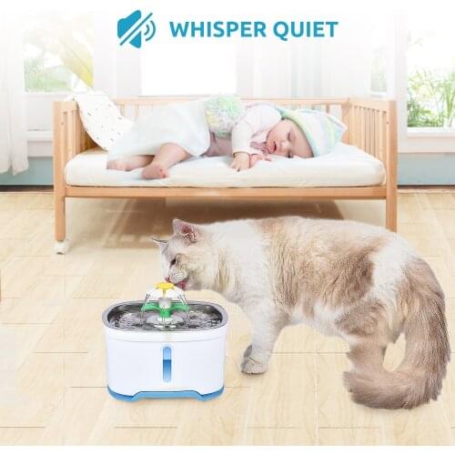 2.5L Automatic Cat Water Fountain Dog Drinking Bowl Drinker Smart Pet Supplies Pet Feeder Filters Quiet Water Pump Puppy Drinker