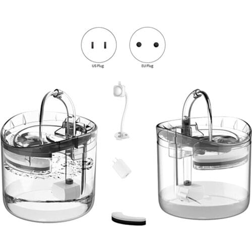 Automatic Cat Water Fountain with Faucet Dog Water Dispenser Transparent Drinkers for Cats Pet Drinking Bowl