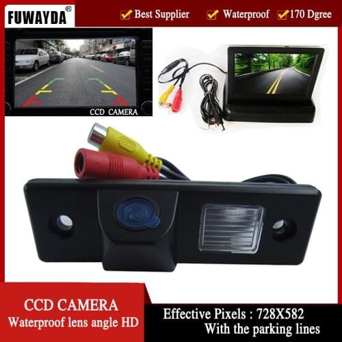 FUWAYDA CCD Car Rear View Camera for CHEVROLET Epica Lova Aveo Captiva Cruze Matis Lacetti , 4.3 Inch foldable LCD TFT Monitor