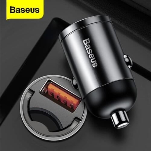Baseus Car charger Quick Charge QC4.0 3.0 QC USB Type C 5A Fast Charging For iPhone 12 Xiaomi Huawei Samsung Car Phone Charger