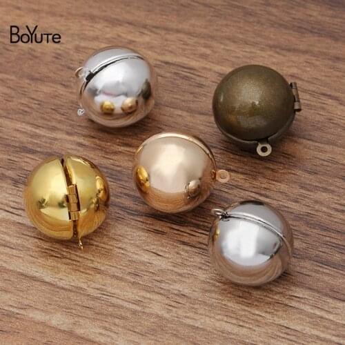 BoYuTe (10 Pieces/Lot) 18MM Metal Brass Ball Locket Pendant Diy Photo Locket Factory Direct Sale