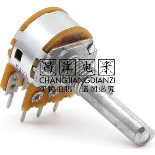 1 Piece B100K Stereo Channel B104 PM32 Amplifier Volume Potentiometer 25MM Half Axis 6 Feet