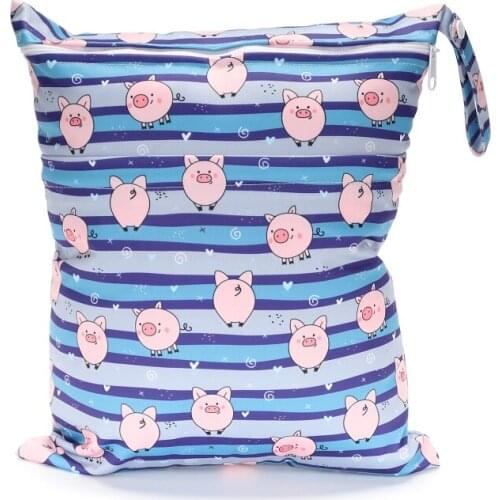 [CHOOEC]New Digital printing Washable Reusable Cloth diaper Nappies Bags Waterproof Swim Sport Travel Carry bag Big Size:30X36cm