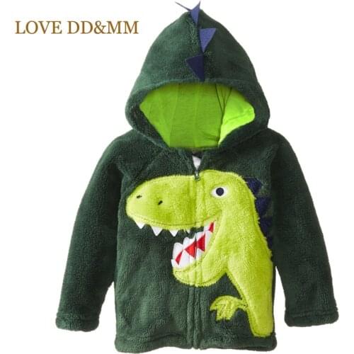 LOVE DD&MM Baby Coats Clothes Boys Girls Dinosaur Hoodie Fleece Cartoon Dog Kids Sweaters Jackets Childrens Clothing