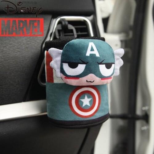 Disney Marvel Cartoon Car Air Conditioning Outlet Storage Bag Car Mobile Phone Bag Car Storage Box Creative Storage Barrel